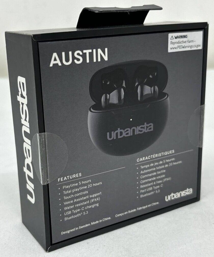 Urbanista Austin True Wireless In Ear Earbuds Portable Bluetooth Headphones IPX4