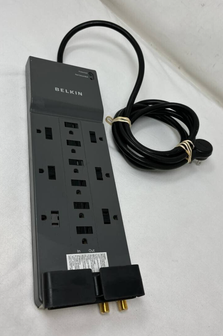 Belkin AS21200-08 Surge Protector 12 Outlet Ethernet Cable Satellite Protection