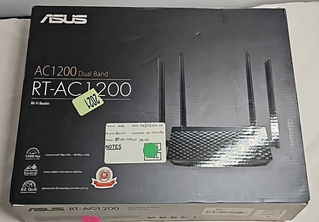 Asus RT-AC1200 V2 Dual Band Wireless WiFi Router Gaming Parental Control Black