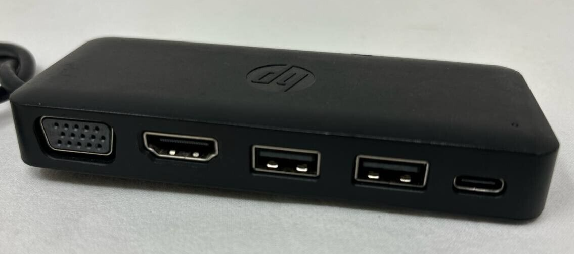 HP Travel Hub USB-C Portable Dock Station VGA HDMI USB Port Adapter for Laptop