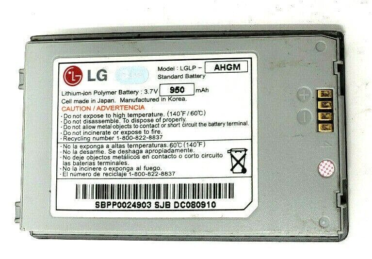 Battery LGLP-AHGM 950mAh For LG VX10000 Voyager OEM Cell Phone Titanium  gray