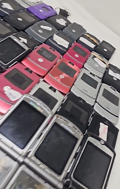 34 Motorola Razr V3 V3i  GSM Flip Phone Vintage ATT T-Mobile CDMA Repair USED