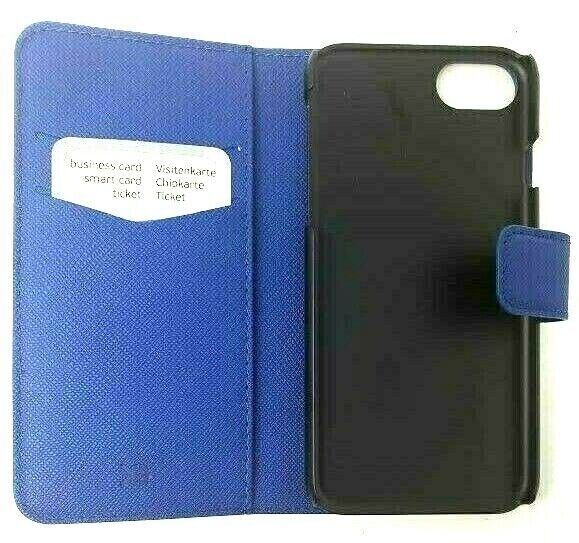 Blue Xqisit Wallet Case Viskan for Apple iPhone 6 6S Protective Folio Book Cover