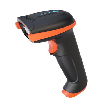 Tera Laser 1D Wireless Barcode Scanner Ergonomic Orange 200mAh with Receiver