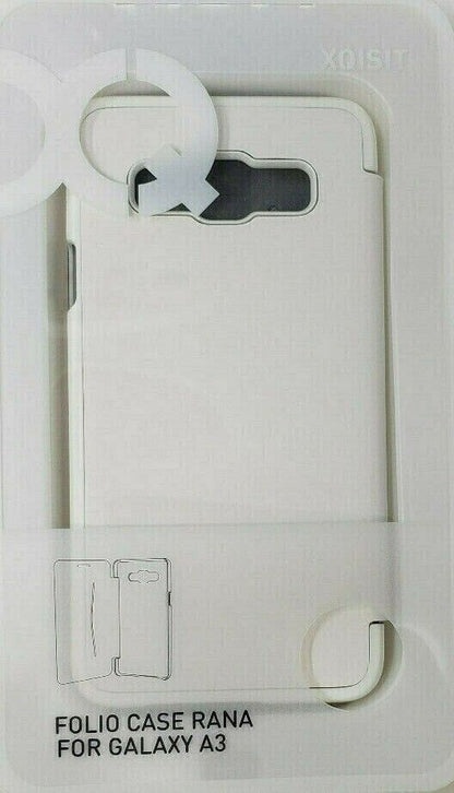 White Xqisit Folio Case Rana For Samsung Galaxy A3 Book Protective Cover OEM