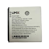 Battery UMX U671CBAT for Unimax U671 1900mAh 3.8V 7.22Wh OEM Replacement Li Ion
