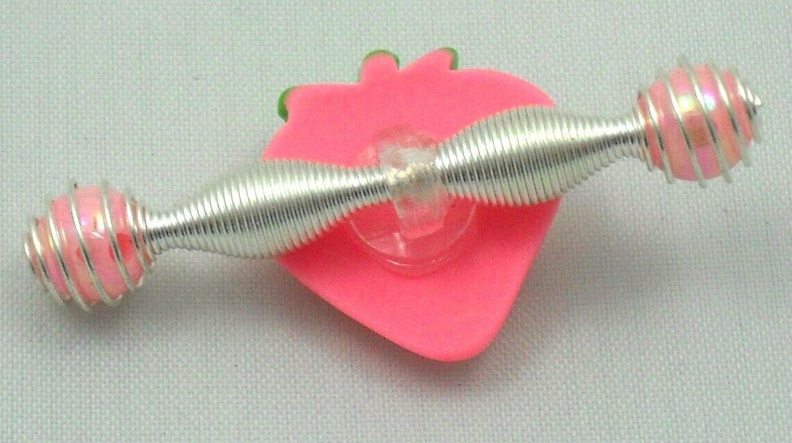 Set of 4 Hair Clip Spring Baby Girly Decorative Strawberry Accent Delicate Tinny