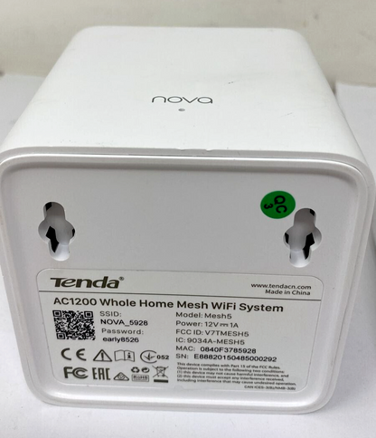 Tenda Nova MW5 Gigabit Whole Home Mesh WiFi System Wireless Dual Band AC1200 3pc