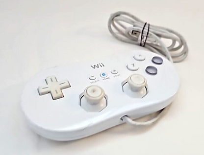 Nintendo Wii Classic Remote Controller Wired Video Gamepad Joystick White