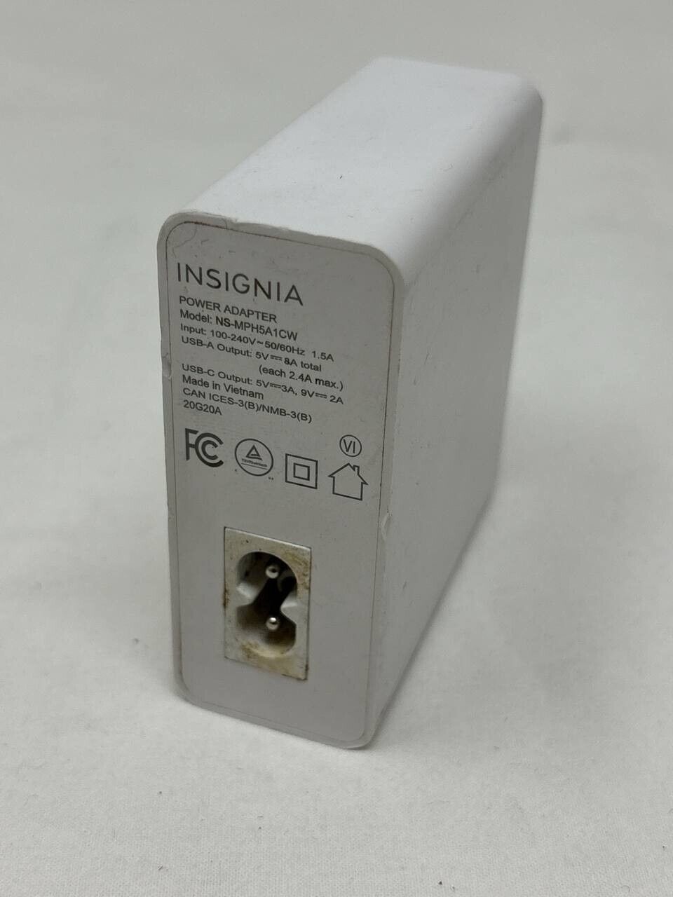 Insignia 6 Port USB 58W Power Adapter Wall Charger 5V Samsung Apple Phone Laptop