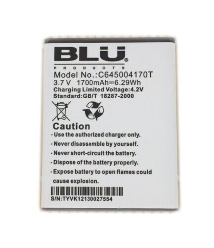 Battery BLU C645004170T Advance 4.5 A310 Cellphone Li-ion 1700mAh Original OEM