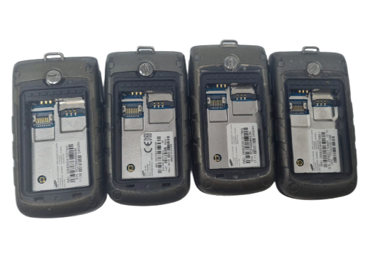 4 Lot of Samsung Rugby II 2 SGH-A847 Black Cell Phone Flip for Replacement Parts