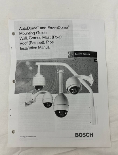 Bosch ENV PAO Mounting Kit for Bosch Pendant CCTV Dome Arm White Original