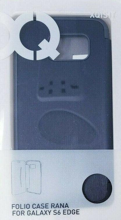 Xqisit Folio Case Rana Fits Samsung Galaxy S6 Edge Gray Folio Book Cover