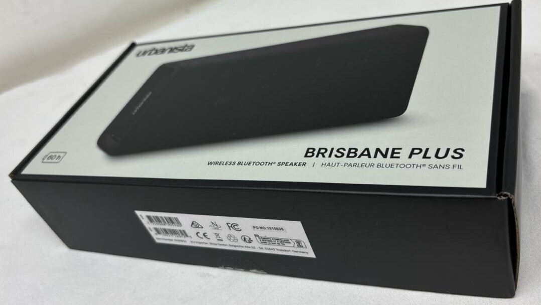 Urbanista Brisbane Plus Wireless Speaker Bluetooth Portable Stereo IPX5 Black