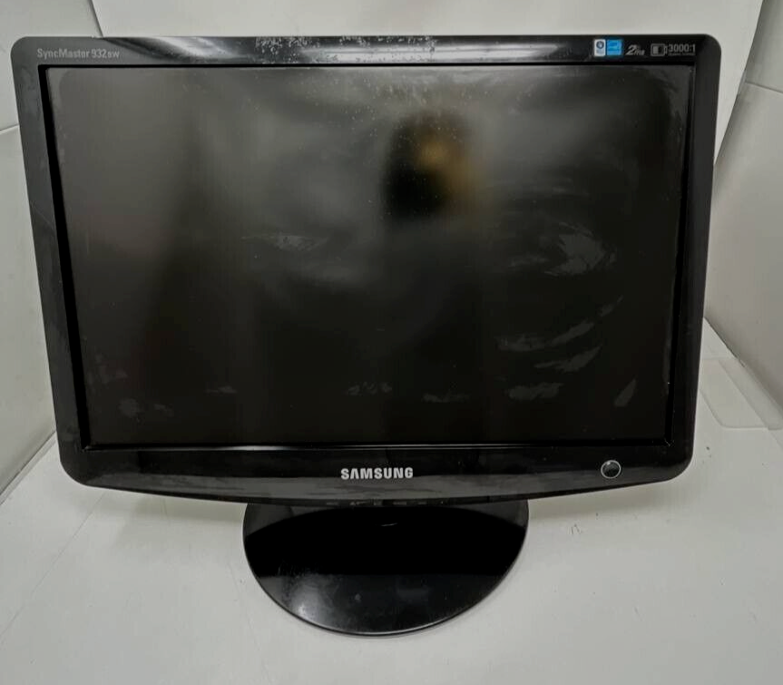 Samsung SyncMaster 932BW LCD 19" Computer Monitor Wide PC Display VGA DVI Black