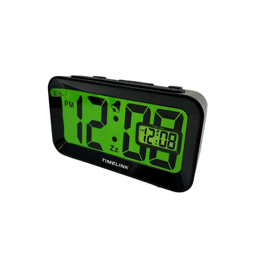 Timelink Desk Alarm Clock with 8 Minute Snooze Light Up 2" Large Numbers Display