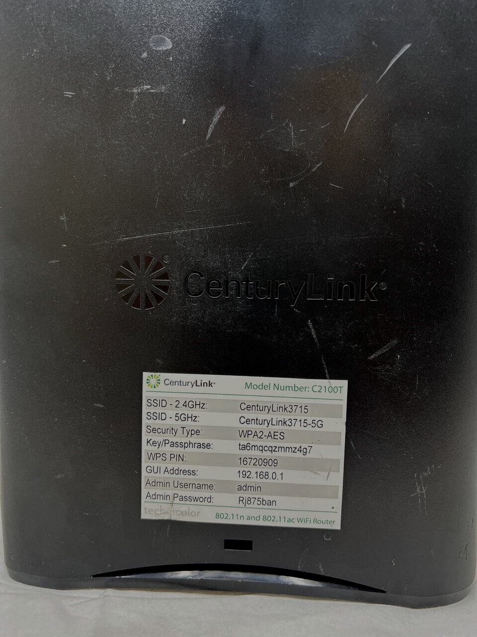 Centurylink C2100T Gigabit Wireless WiFi Modem Router Dual Band DSL Fiber WPS