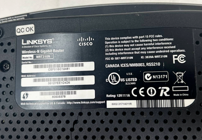 Linksys WRT310N Cisco Wireless-N Gigabit Router Dual Band Access Point Mode WPS