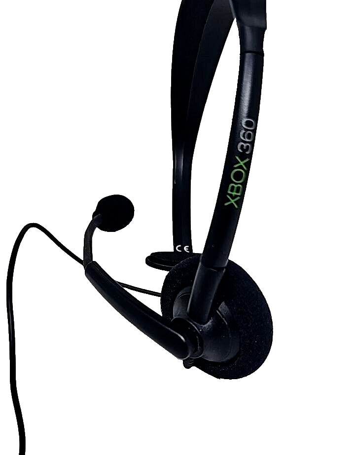 Microsoft Xbox 360 Single Mono Wired Headset Noise Cancelling Mic Headphones