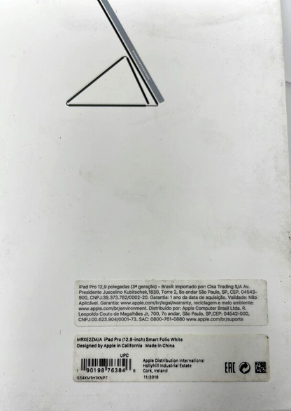 Smart Folio 12.9 " for Apple iPad Pro 3rd Generation MRXE2ZM/A White OEM