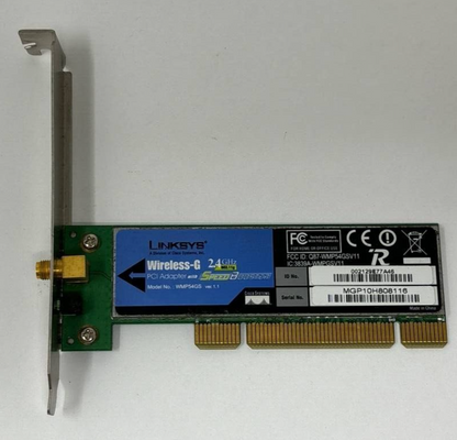 Linksys WMP54GS Wireless G PCI Card Adapter 54Mbps SpeedBooster 2.4GHz