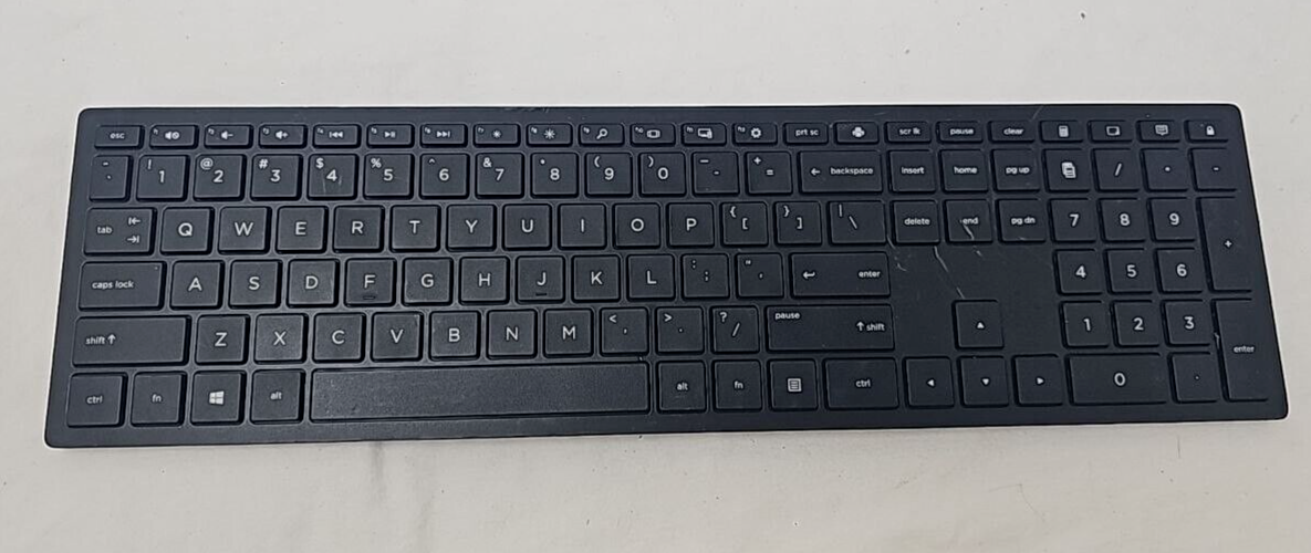 HP Lifestyle Wireless Keyboard Only Full Size for Laptop PC Missing DONGLE