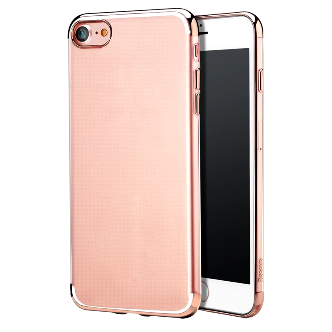 Baseus TPU Multi Protective Slim Case for iPhone 6 6s 7 8 Clear Rose Gold Cover