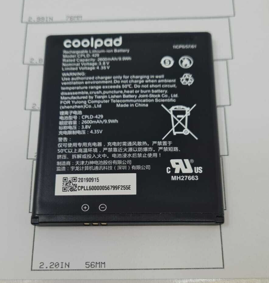 Battery CPLD-429 For Sprint CoolPad Surf Mifi Hotspot Replacement 2600mAh OEM