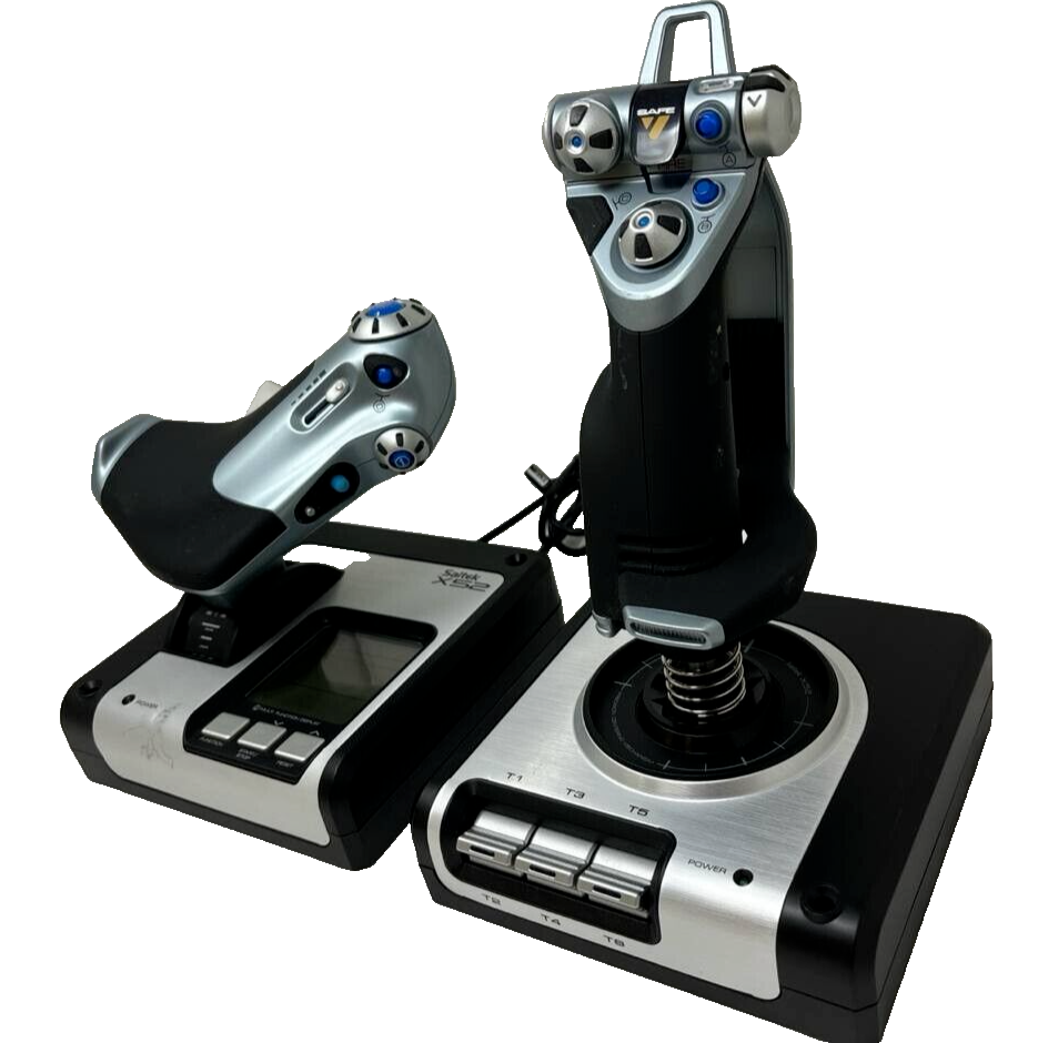 Logitech Saitek X52 Throttle & Stick Flight Control System Simulation Controller