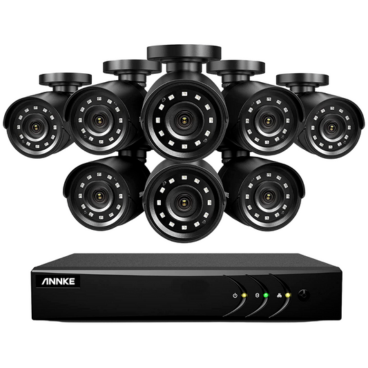 Annke 1080P CCTV 8x Cameras Security System 5MP H.265 DVR Video Recorder 1TB Kit