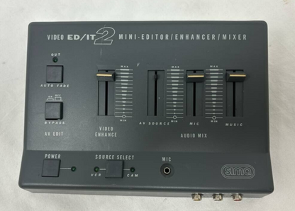 Vintage Sima Video Ed/it 2 Enhancer Mini Editor & Sound Mixer VHS DVD RCA SVideo