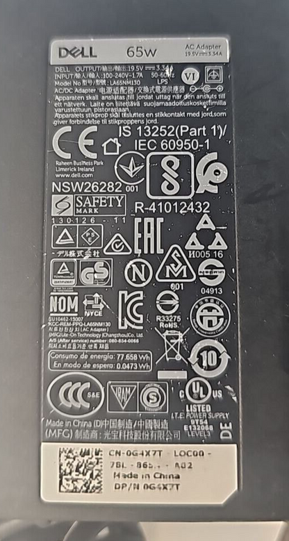 Dell 65W Laptop Charger Adapter Only AC for Inspiron 11 15 17 M60 Latitude D400