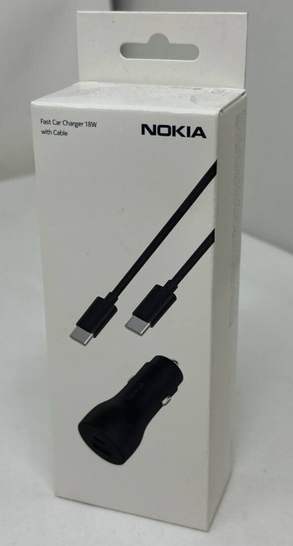 Nokia Car Fast Charger Charging USB USB-C Universal for Phones Earbuds Tablets