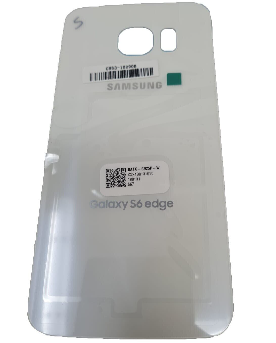 Samsung Galaxy S6 Edge G925P Back Cover Door Glass Replace Housing White Genuine