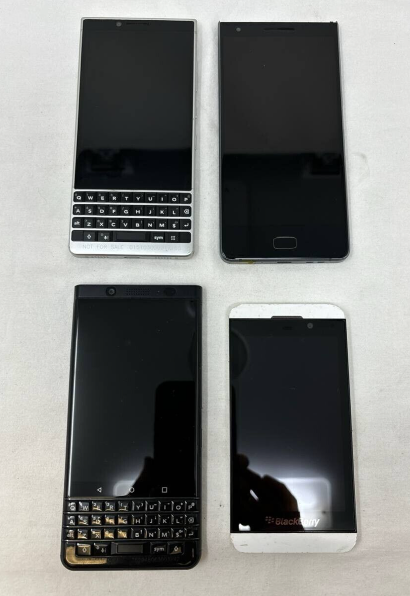 4 Lot BlackBerry Motion Keyone Z10 Key2  As IS Untested Wholesale Mobile READ