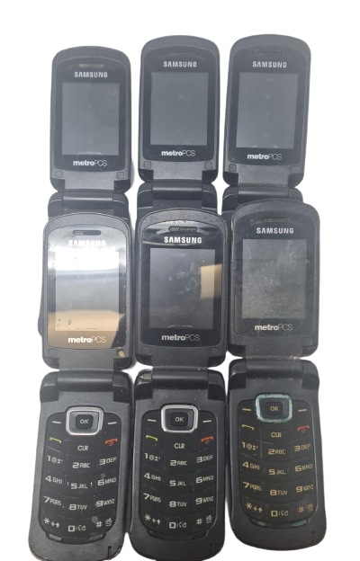 6 Lot Samsung Contour SCH-R250 Flip Cell Phone Alltel Wholesale For Parts As Is