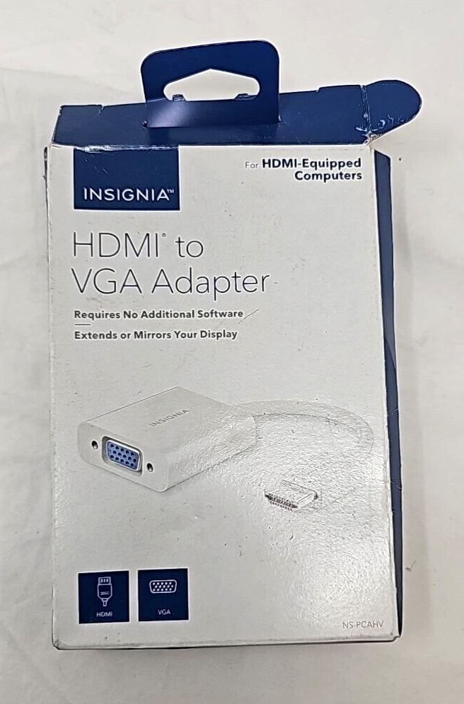 Insignia HDMI Male to VGA Female Adapter Display Port Converter Universal OEM