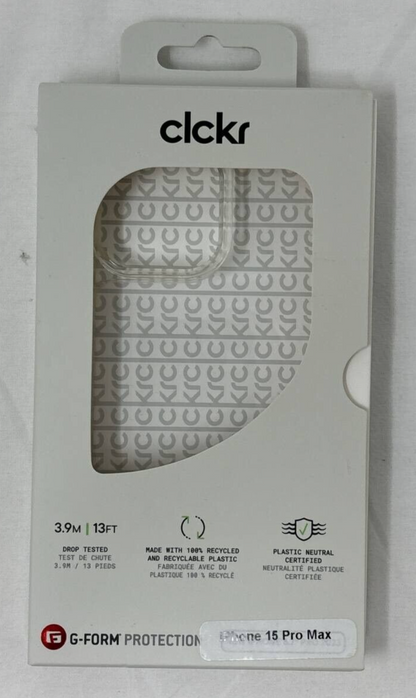 CLCKR Diamond Case G-Form for iPhone 15 Pro Max Drop Shockproof Clear Cover