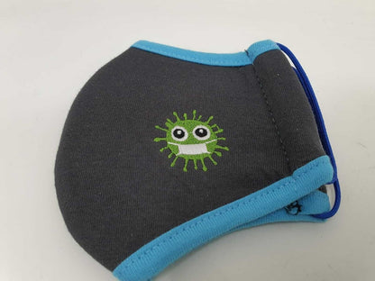 Casual Face Mask Gray Blue For Kids Size S Washable Reusable Unisex Protection