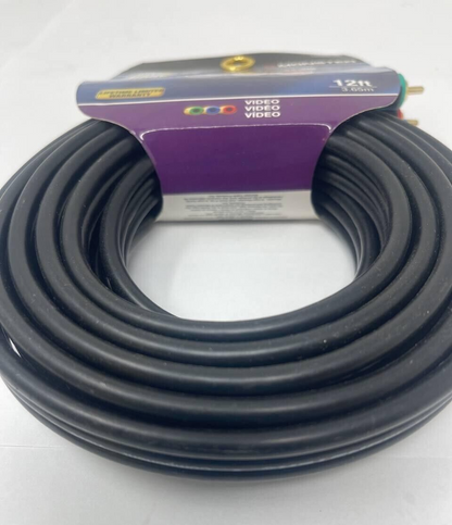 Monster RCA Component Video RGB Cable 12ft  Just Hook It Up High Quality Thick