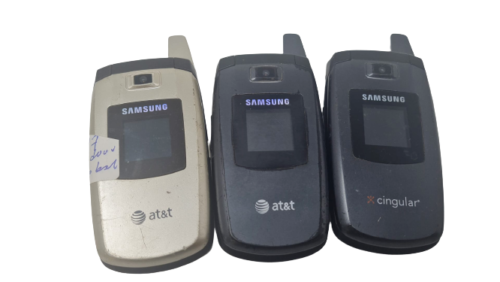 3 Lot of Samsung SGH-C417 AT&T Locked Gray Gold As Is GSM Untested Need Repair