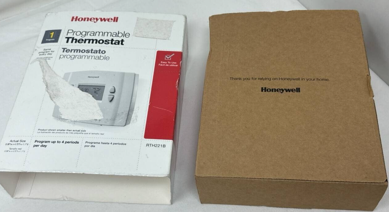 Honeywell Programmable Thermostat RTH221B1021 Digital Display Program Thermostat