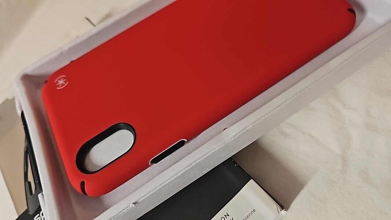 Speck Presidio Protective Sport Case for Apple iPhone XS Max 6.5" Red Impactium