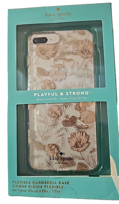 Kate Spade Hardshell Floral Clear Case for iPhone 6 6s 7 8 Plus Protective Cover