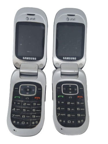 2 Lot Samsung SGH-A237 Blue 2G Flip Phone GSM AT&T A237 Flip Phone Need Repair