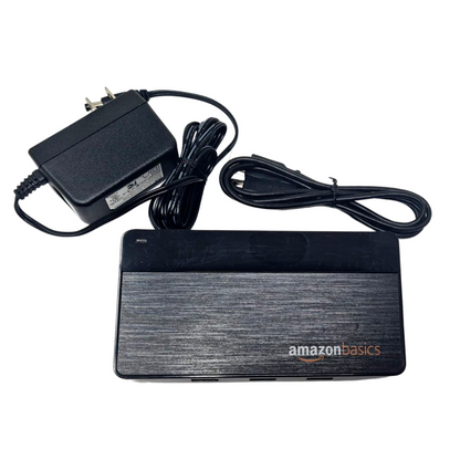 AmazonBasics 10 Port USB Hub Power Adapter Port Expansion Docking Station 5V