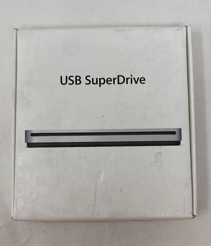 Apple USB Superdrive Player External Drive CD DVD Reader Silver for Mac Read