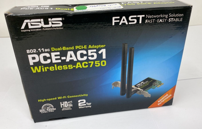 Asus PCE-AC51 Wireless WiFi PCIe Adapter Card Dual Band AC750 Internet Wi-Fi OEM