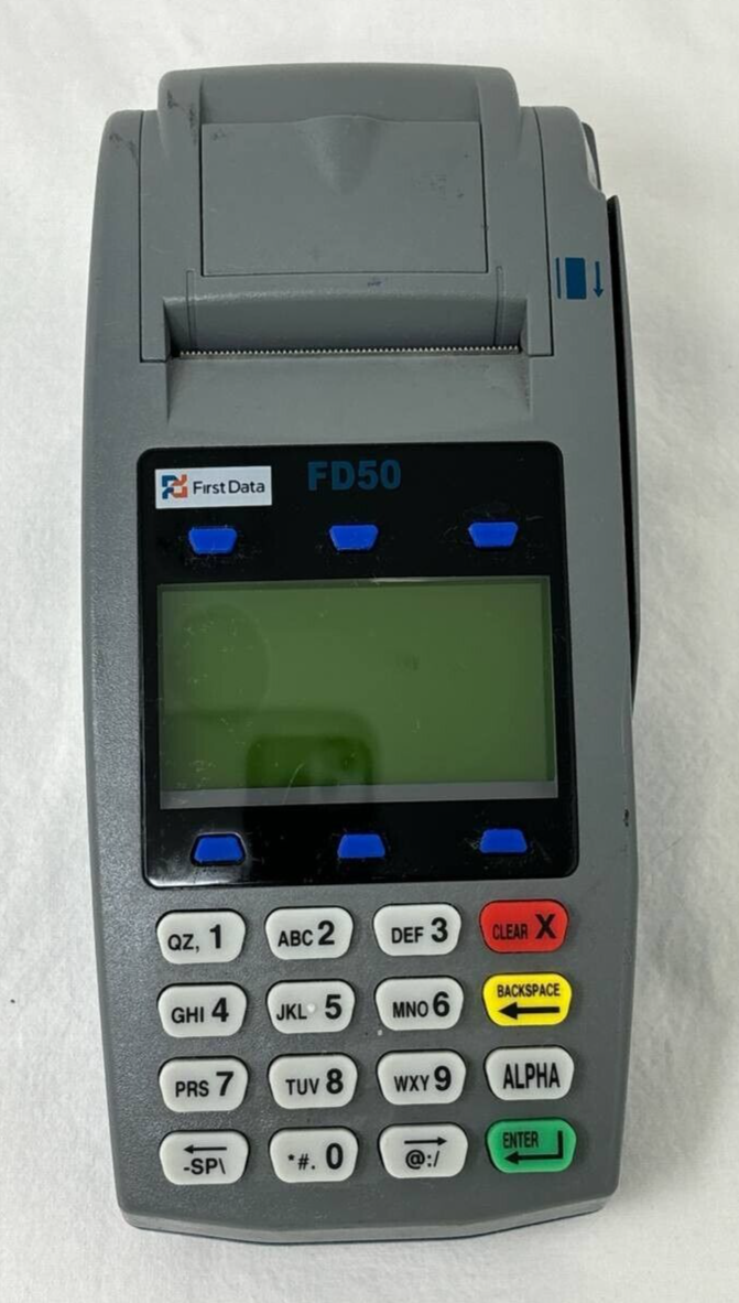 First Data FD50 Pin Pad Credit Card Terminal Payment Reader Scanner USB